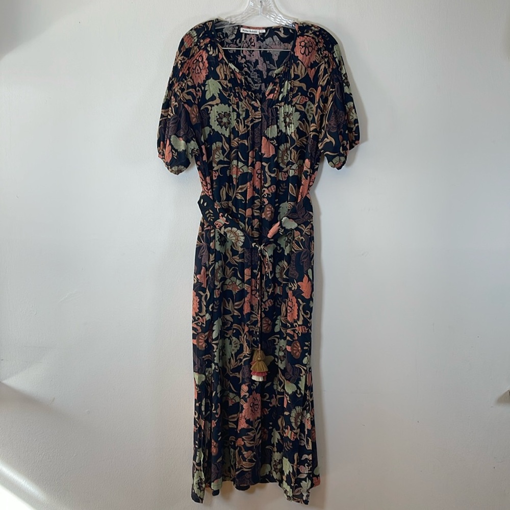 ROLLER RABBIT FLORAL PUFF SLEEVE MIDI DRESS SMALL
